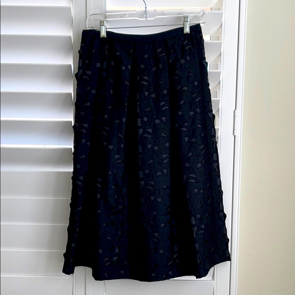 Talbots Pure Silk Black Skirt Size 6